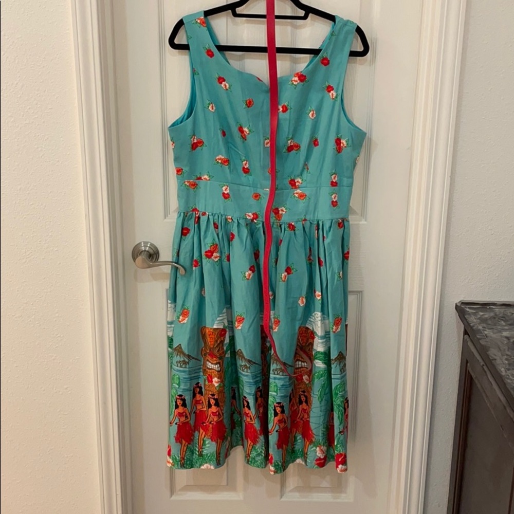 NWOT Lindy Bop Tiki print dress